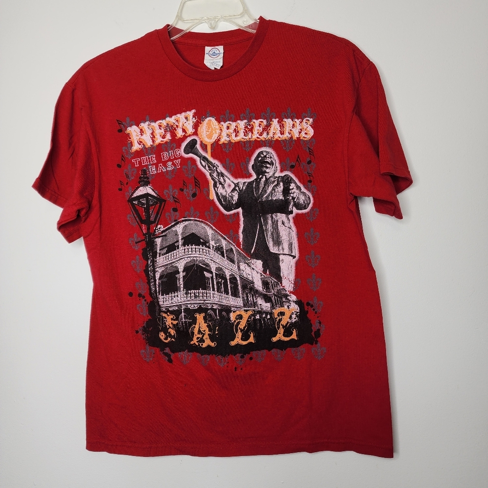 New Orleans The Big Easy jazz red tshirt men's large